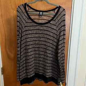 Brown & Black Striped Shirt